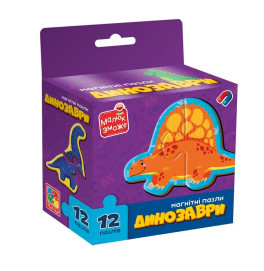 Розвиваюча гра Vladi Toys "Динозаври" магнітні пазли VT1733-01