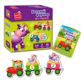 Развивающий набор Vladi Toys Веселый фермер с липучками