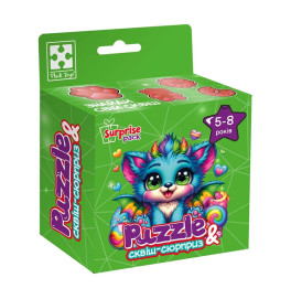 Пазли Vladi Toys "Бірюзовий дракончик" із сквіш-сюрпризом VT8030-04