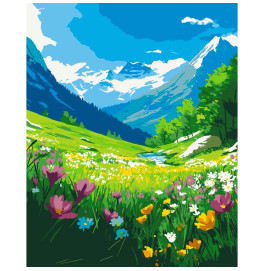 Набір для розпису "Альпійська весна" 40*50 см @ 11075-AC