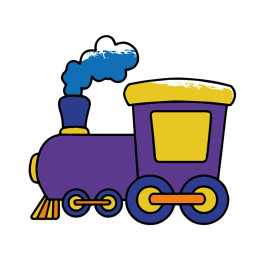 Розмальовка з пальчиковими фарбами Art Craft "Паровозик" 25х25 см 15628-AC Розмальовка з пальчиковими фарбами Art Craft "Паровозик" 25х25 см 15628-AC