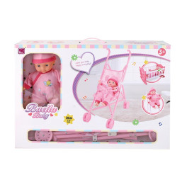 Пупс 30 см з коляскою і ліжечком 14699 Пупс 30 см з коляскою і ліжечком 14699