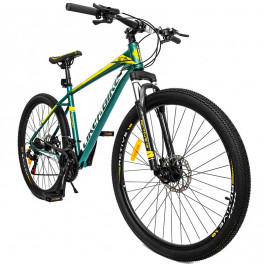 Велосипед взрослый 2-х колесный 27, 5" LIKE2BIKE Active 1.0, зеленый, рама алюм.18", 21-шв, A212705