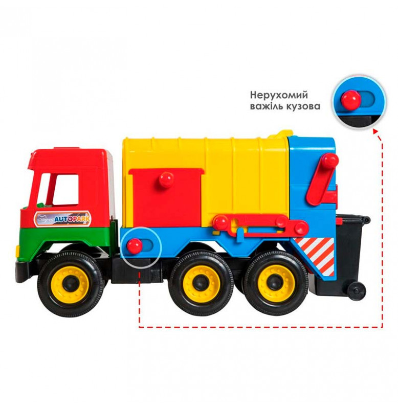 Мусоровоз "Middle truck" 39224_Red-Yellow-Blue