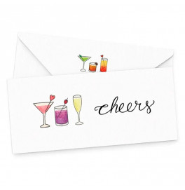 Подарочный конверт FunMi "Cheers" белый 22509