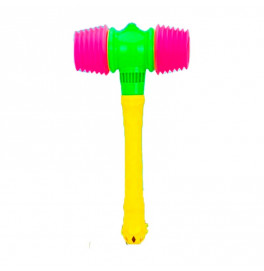 Молоточек пищалка 40 см 596-1_Yellow-Green-Pink