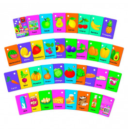 Карточки на кольце Vladi Toys Английский. Еда 18 карт VT5000-17