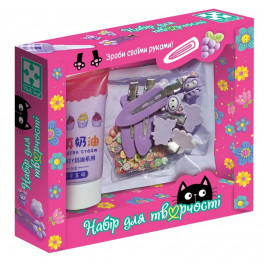 Набор для творчества Vladi Toys "Клей с кабашонами. Заколки фиолетовые" VT4600-01