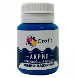 Краска акрил глянец для декора "Темно-голубой" AG-7537