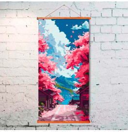 Картина по номерам "Весенний пейзаж" 40*80 см 11570-AC