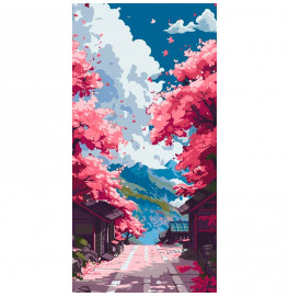 Картина по номерам "Весенний пейзаж" 40*80 см 11570-AC