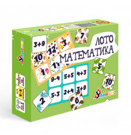 Настольная игра Умняшка "Лото математика" развивающая 2149
