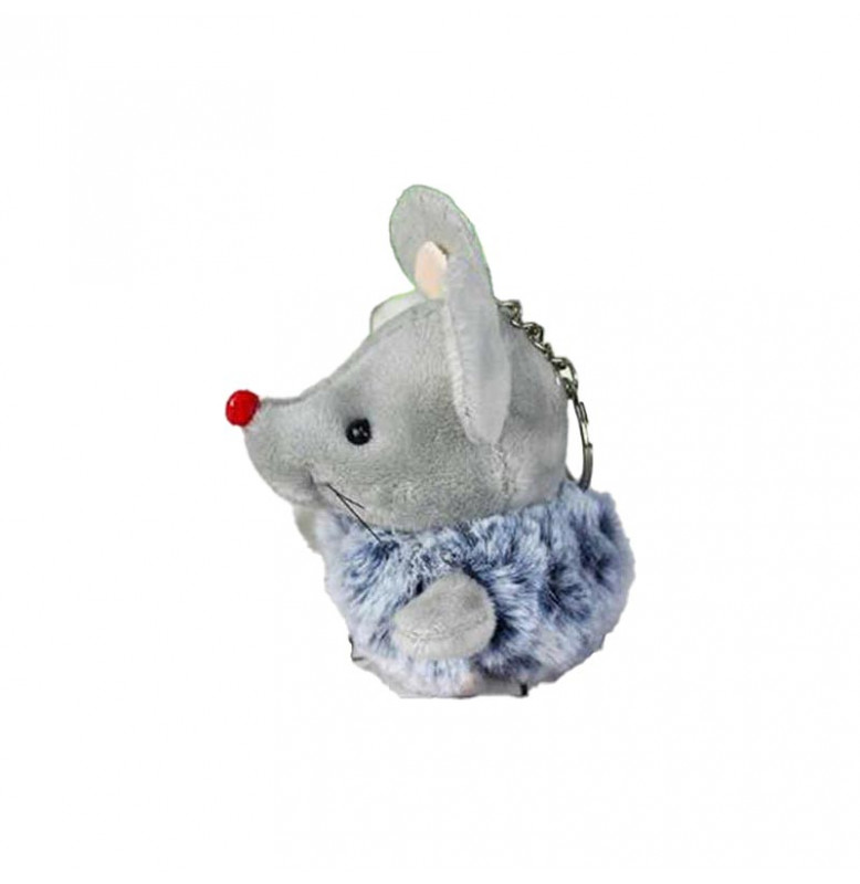 Мягкая мышь-брелок размер 10 см X191_Gray-Gray