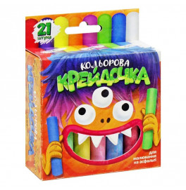 Мел DankoToys цветная серии Мел малый 21 цвет КRD-03-01U