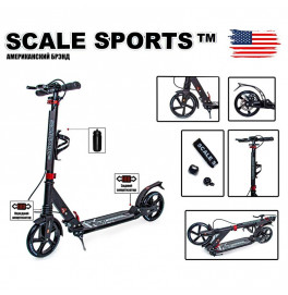 Двухколесный самокат Scale Sports Черный SS04_Black
