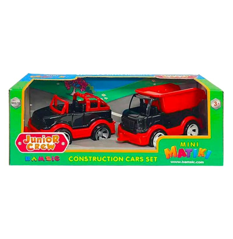 Mini Matiki коробка 2 внедорожник грузовик грузовик Бамсик 002/13_Black-Red