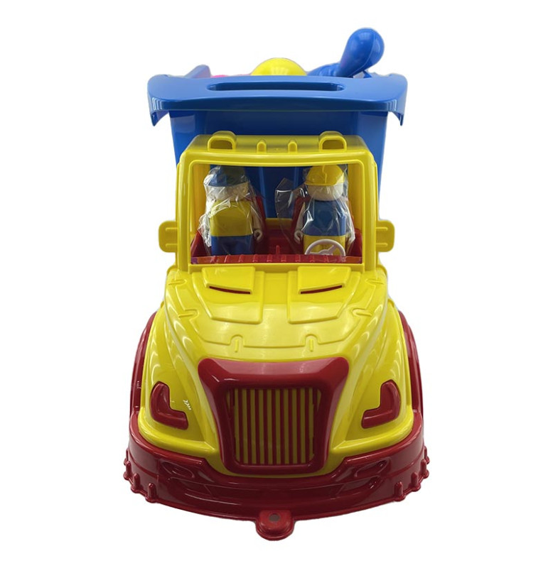 Машинка "Самосвал Mati" с кеглями Бамсик 009/11_Yellow-Blue