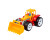 Іграшка дитяча "Трактор BAMS 1 ківш" кольорова кабіна BAMSIC, арт.007/7 Б 007/7_Red-Yellow