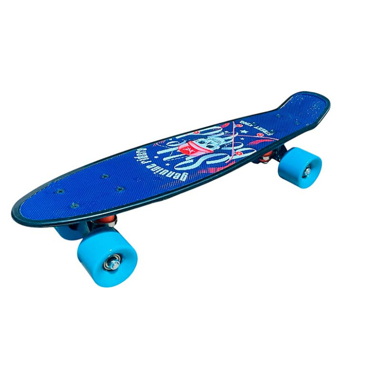 Пенні борд 22" Skull PU колеса 56*15 cm SC20402_Blue