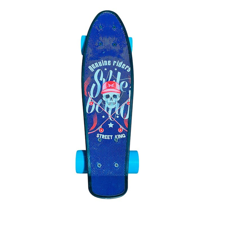 Пенні борд 22" Skull PU колеса 56*15 cm SC20402_Blue