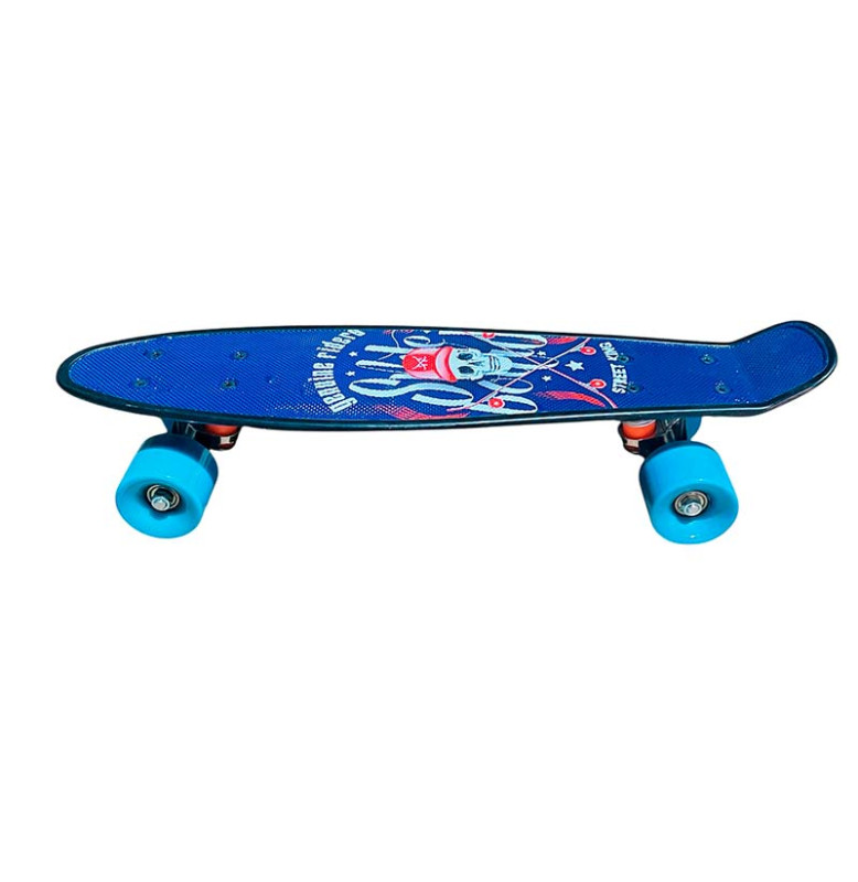 Пенні борд 22" Skull PU колеса 56*15 cm SC20402_Blue