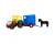Трактор з причепом 39215_Horse-Carriage, Green-Yellow-Blue
