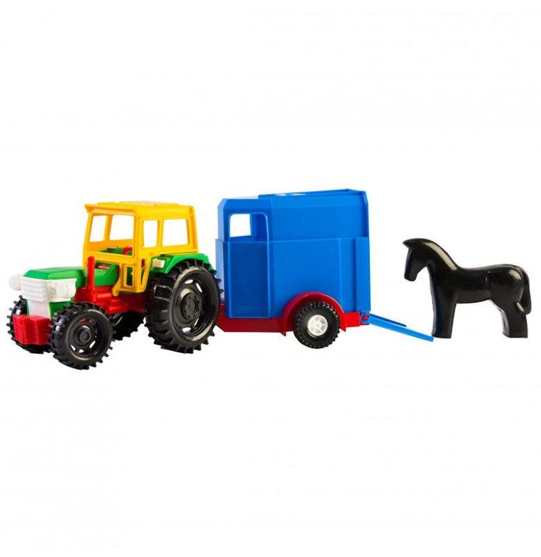 Трактор Tigres "Збираємо врожай" пластикова 39215_Horse-Carriage, Green-Yellow-Blue