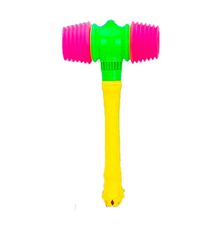 Молоточок пищалка 40 см 596-1_Yellow-Green-Pink