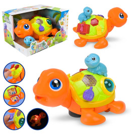 Развивающая игрушка черепаха музыка со светом на батареях 2088