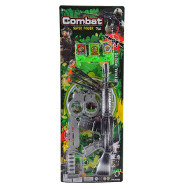 Военный набор автомат 3 снаряда на присоске нож и наручники 331-1