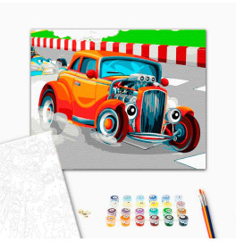 Картина по номерам Опытный гонщик Strateg 30х40 см SS-6456