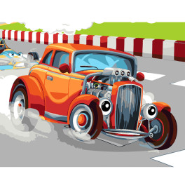 Картина по номерам Опытный гонщик Strateg 30х40 см SS-6456