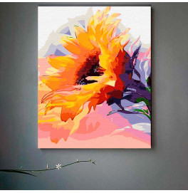 Картина по номерам цветы Акварельный подсолнух Strateg 30х40 см SS-6533