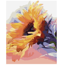 Картина по номерам цветы Акварельный подсолнух Strateg 30х40 см SS-6533