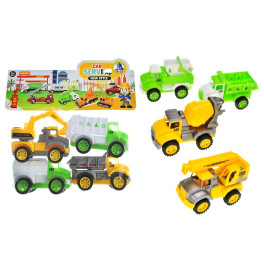 Набор машин инерционных стройтехника в шарик 4шт, 2 вида 709-98 р.26*21*6см 709,98