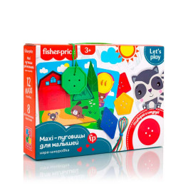 Игра-шнуровка Vladi Toys Fisher-Price Maxi-пуговицы развивающая
