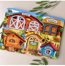 Трехслойная рамка-вкладыш UBEE "Ферма" из дерева ПСД174