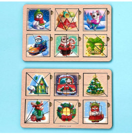 Квадрати Нікітіна UBEE Зимові 2 рівень з дерева ПСД288