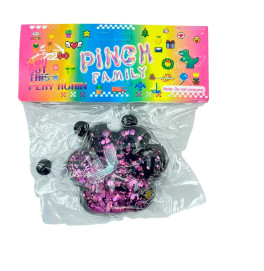 Лапки антистрес чорно-рожева st-59