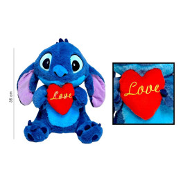 М`яка іграшка СТІЧ з серцем плюшева 35 см Stitch_0003