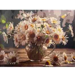 Картина по номерам Stateg Ромашки в стеклянном кувшине 40х50 см VA-4671 Картина по номерам Stateg Ромашки в стеклянном кувшине 40х50 см VA-4671