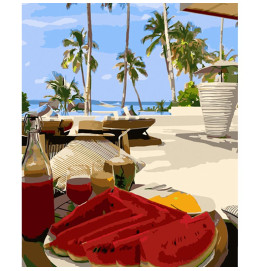 Картина по номерам Stateg Арбуз на море 40х50 см HH013 Картина по номерам Stateg Арбуз на море 40х50 см HH013