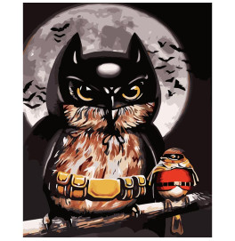 Картина по номерам Stateg Сова-Бэтмен 40х50 см VA-3689 Картина по номерам Stateg Сова-Бэтмен 40х50 см VA-3689