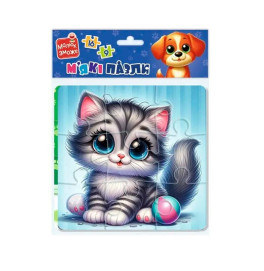 Гра розвиваюча Vladi Toys м'які пазли "Котик та песик" VT1102-37 VT1102-37