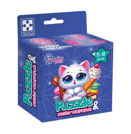 Пазли Vladi Toys "Біле кошенятко" із сквіш-сюрпризом VT8030-03