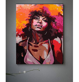 Картина по номерам с лаком ArtCraft без подрамника "Колоритная красота" 40*50