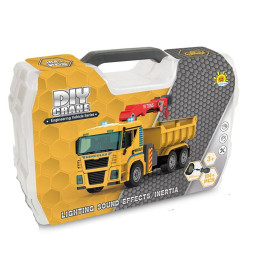 Іграшковий Автомобіль конструктор 104 дет інерційний світло звук у валізці 3203-3