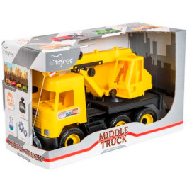 Авто "Middle truck" кран (желтый) в коробке