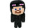 Плюшева іграшка JINX Minecraft - Happy Explorer Steve in Enderman Costume Plush, 7" Black/Purple