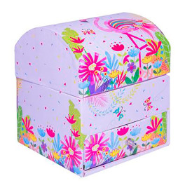 Шкатулка картонна для прикрас 90х90х110мм, фламінго GB14-1853